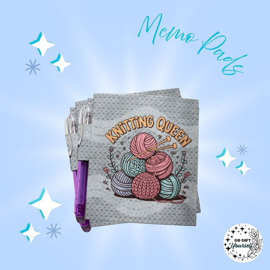 📓Knitting Queen | Memo Pad Set 🌟