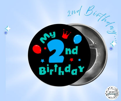 ✨ Birthday Badges 1 to 5 🎂 | Badge Pins, Keyrings & More ✨