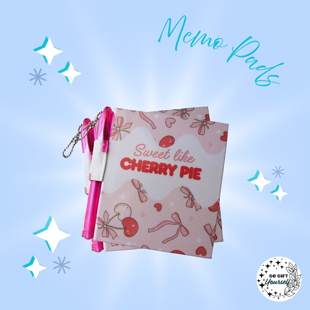📓Cherry Pie | Memo Pad Set 🌟