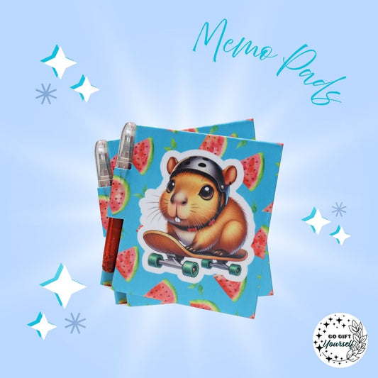📓Capybara Watermelon | Memo Pad Set 🌟