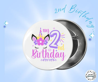 ✨ Birthday Badges 1 to 5 🎂 | Badge Pins, Keyrings & More ✨