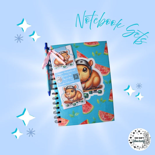 📓 Capybara Watermelon | A5 Notebook Set 🌟