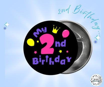 ✨ Birthday Badges 1 to 5 🎂 | Badge Pins, Keyrings & More ✨