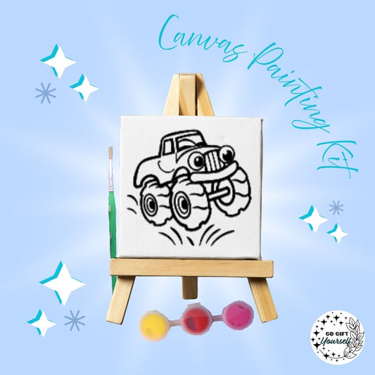 🎨 Mini Easel Painting Sets | Monster Truck In Mud 🎨