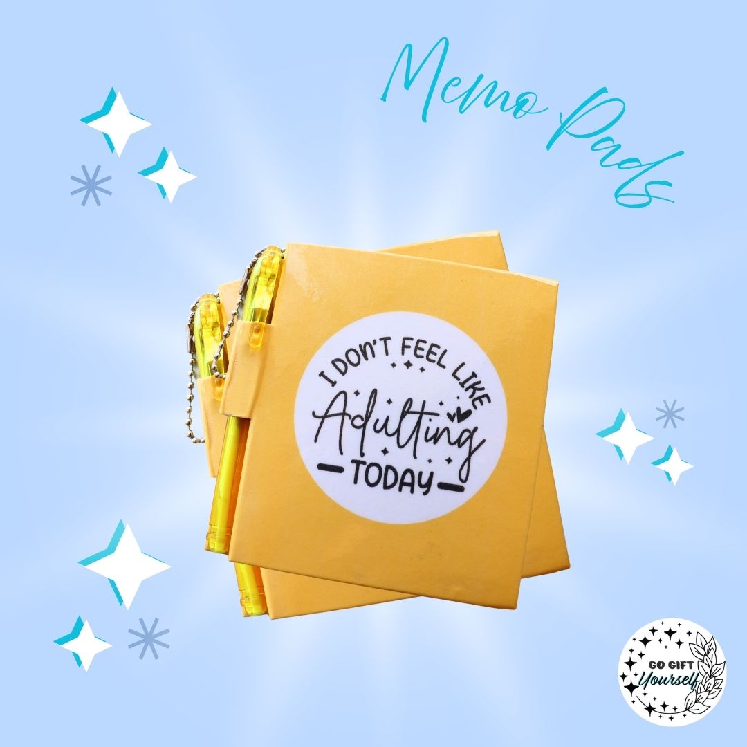 📓No Adulting Today | Memo Pad Set 🌟