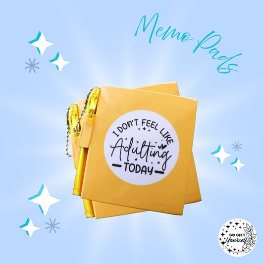 📓No Adulting Today | Memo Pad Set 🌟