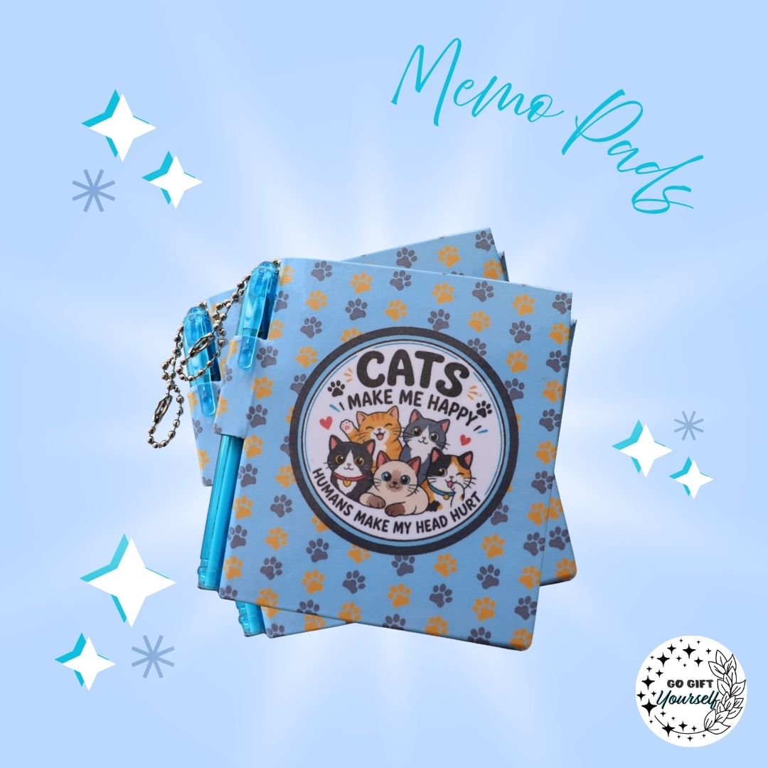 📓Cats Make Me Happy | Memo Pad Set 🌟
