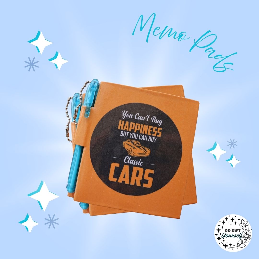 📓Happiness is Cars | Memo Pad Set 🌟