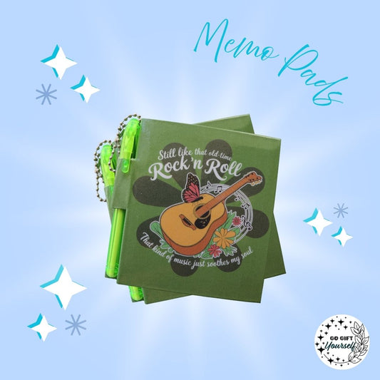 📓Rock N Roll Guitar | Memo Pad Set 🌟