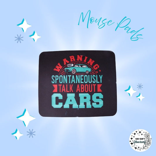 💻Warning: Spontaneous Car Talk Mouse Pad | Stationery 🌟