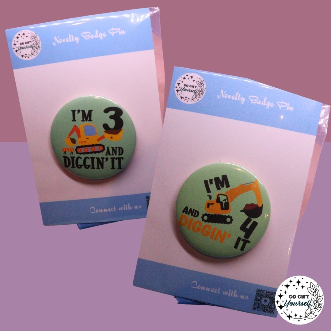 ✨ Novelty Badge Pins | Birthday Age Edition 🎁