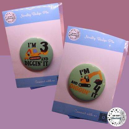 ✨ Novelty Badge Pins | Birthday Age Edition 🎁