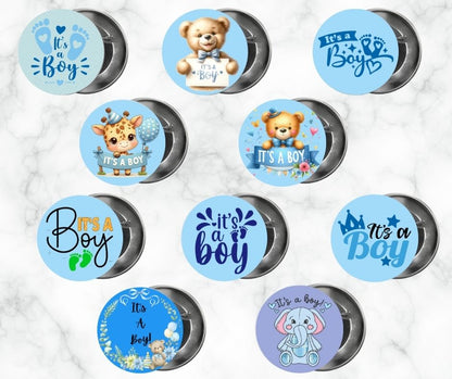 ✨ Novelty Badge Pins | Gender Reveal Edition 👶