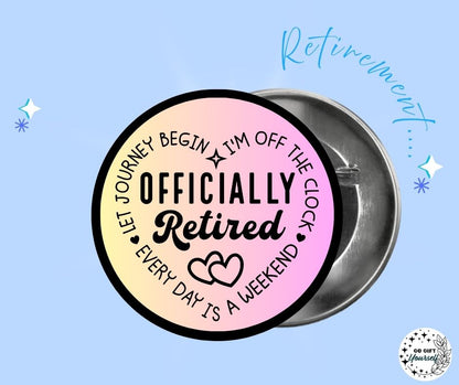 ✨ Retirement 🧓 | Badge Pins, Keyrings & More ✨