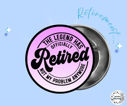✨ Retirement 🧓 | Badge Pins, Keyrings & More ✨