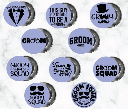 ✨ Novelty Badge Pins | Groom and Wedding 🤵