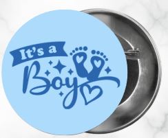 ✨ Novelty Badge Pins | Gender Reveal Edition 👶