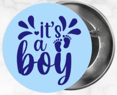 ✨ Novelty Badge Pins | Gender Reveal Edition 👶