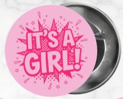 ✨ Novelty Badge Pins | Gender Reveal Edition 👶