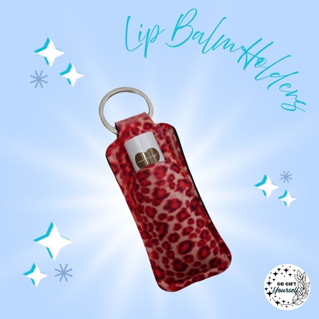 ✨ Cheetah Spots Lip Balm Holder | Keyrings 🔑
