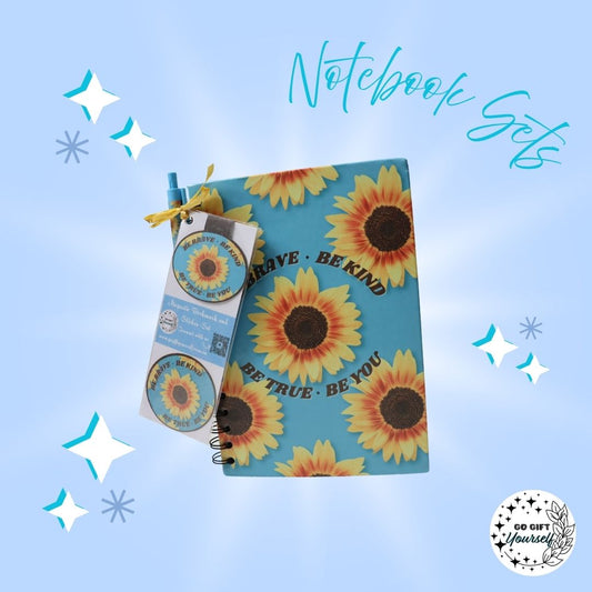 📓 Be Brave Sunflower | A5 Notebook Set 🌟