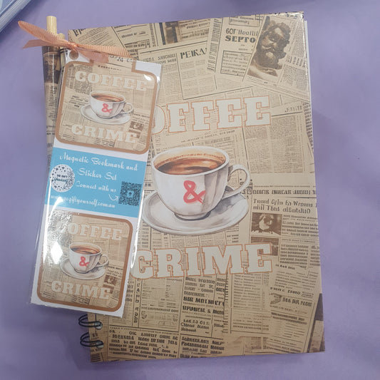 📓 Coffee and Crime | A5 Notebook Set 🌟