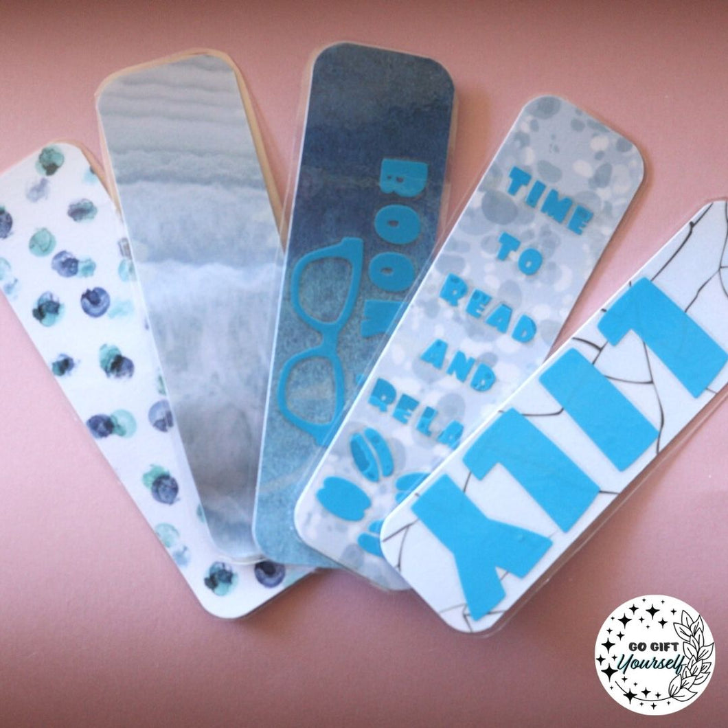 Blue Laminated Bookmarks