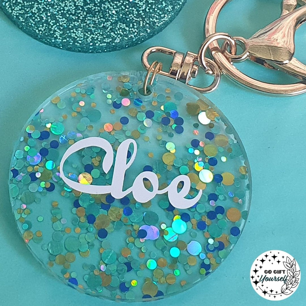 Premium Bubble Glitter Keyrings