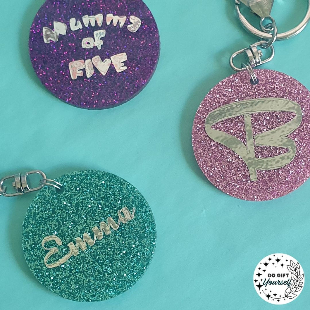 Premium Glitter Keyrings