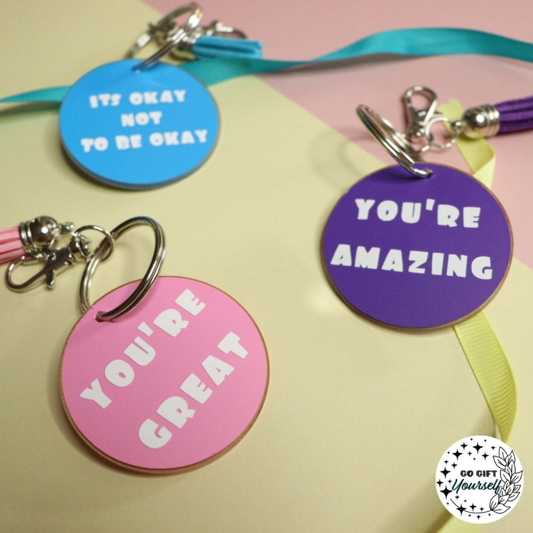 Positive Affirmations Keyrings